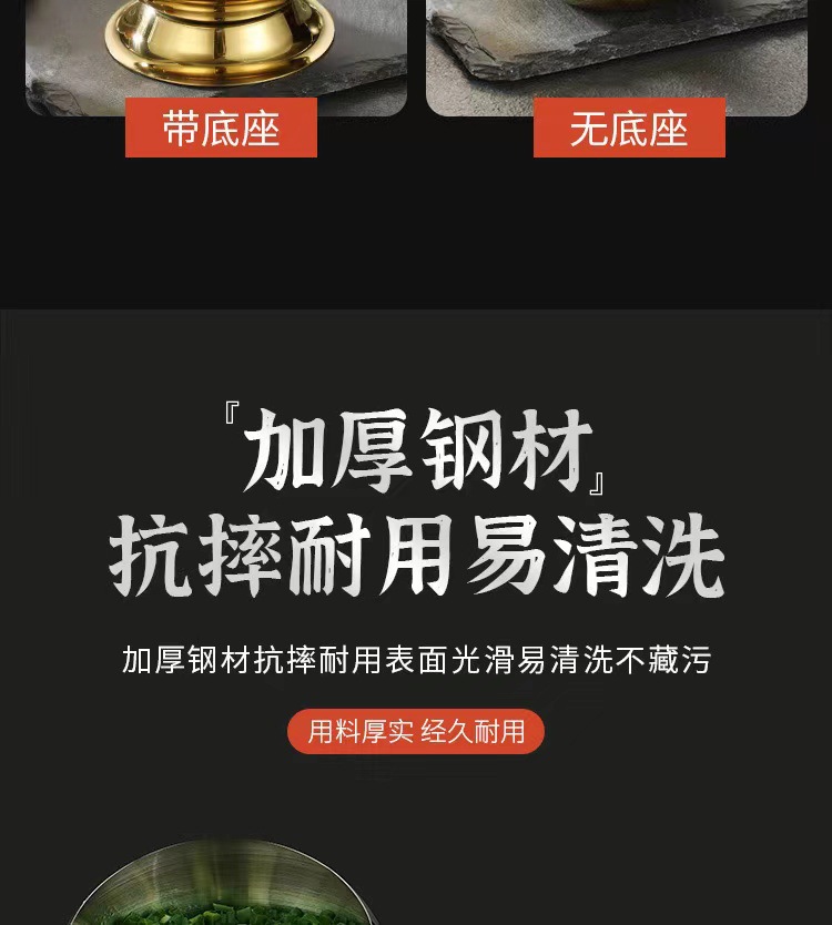 商用不锈钢斜口碗带盖球形火锅自助餐调料碗KTV果皮碗小料碗生菜详情5