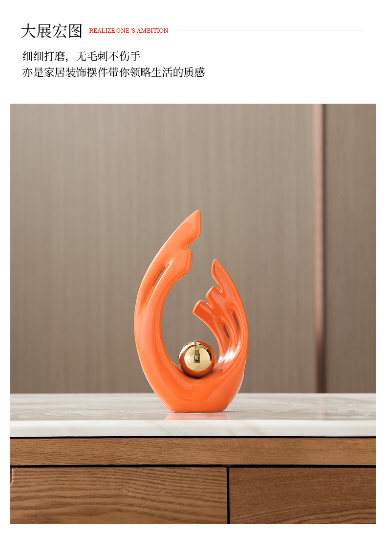 Modern, simple and fashionable design ornaments, creative and light luxury living room TV cabinet, shoe cabinet, entrance hall and antique display stand decoration and arrangement pic 2