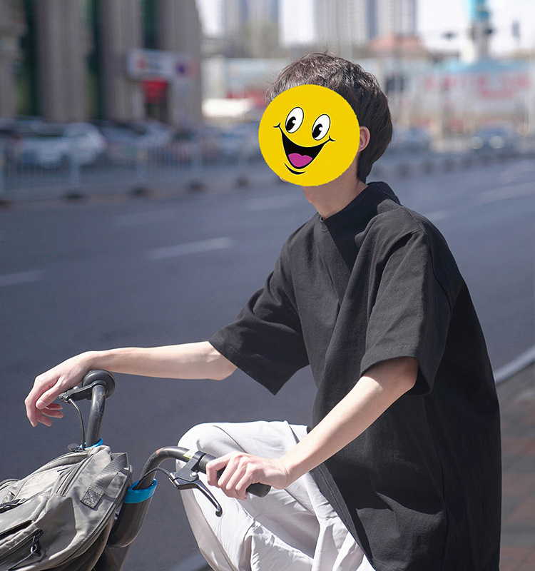 2022 New summer pure cotton short-sleeved T-shirt for men, a trendy brand for junior high school and senior high school students. Loose and versatile for middle school students on Instagram pic 5