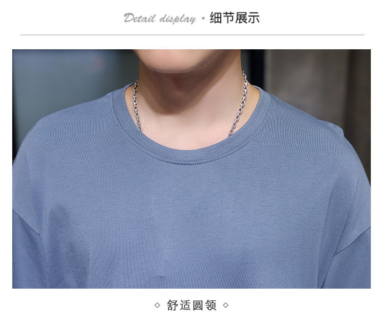 New Korean loose short-sleeved T-shirts for young men. Two pieces of cotton half-sleeved faux faux T-shirts for students, cool and oversized pic 79