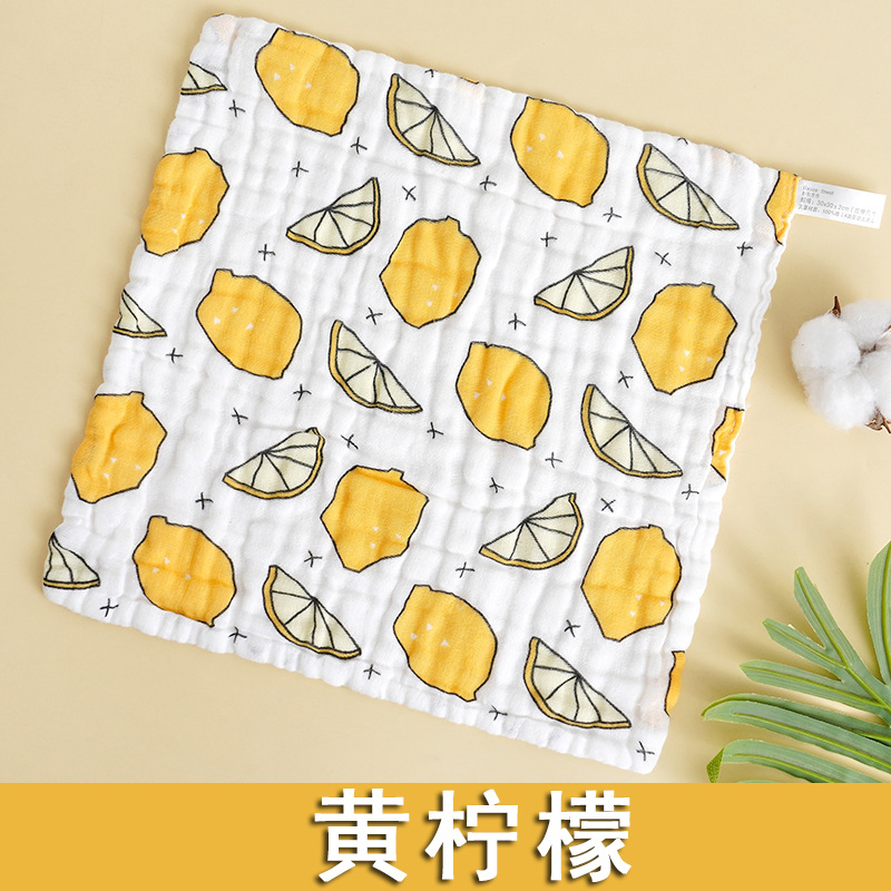 方巾纯棉六层纱布a类婴儿小方巾宝宝洗脸口水巾全棉手帕小方巾详情9