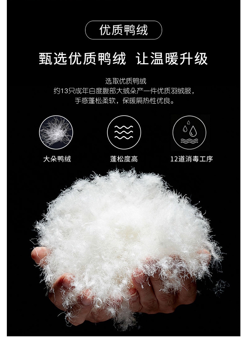 羽绒服男式2023新款秋冬季潮流修身轻薄连帽短款80绒保暖羽绒外套详情5