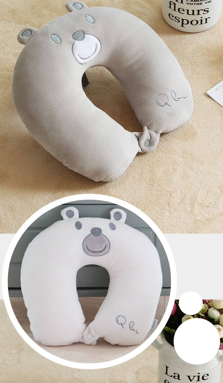 Wholesale cartoon U-shaped pillows, PP cotton-filled neck protectors, portable pillows for napping, office work and travel pic 23