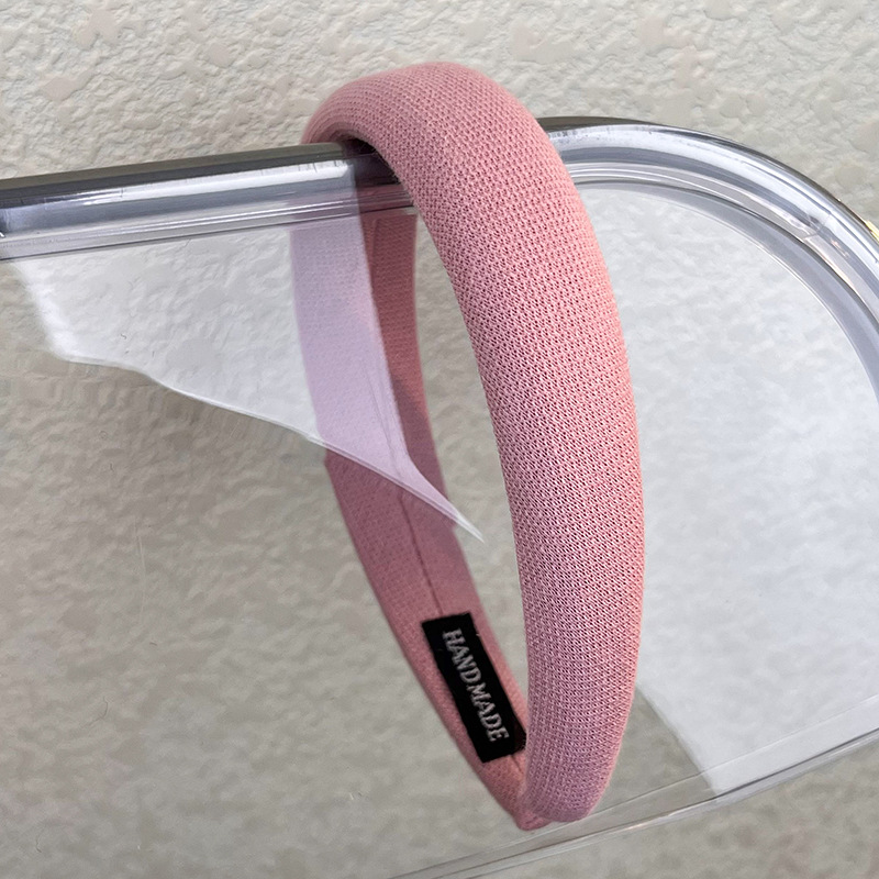 Pink high top wide hair band for women 2023 autumn/Winter new headband, face wash hair tie, versatile hairpin, popular headwear pic 15