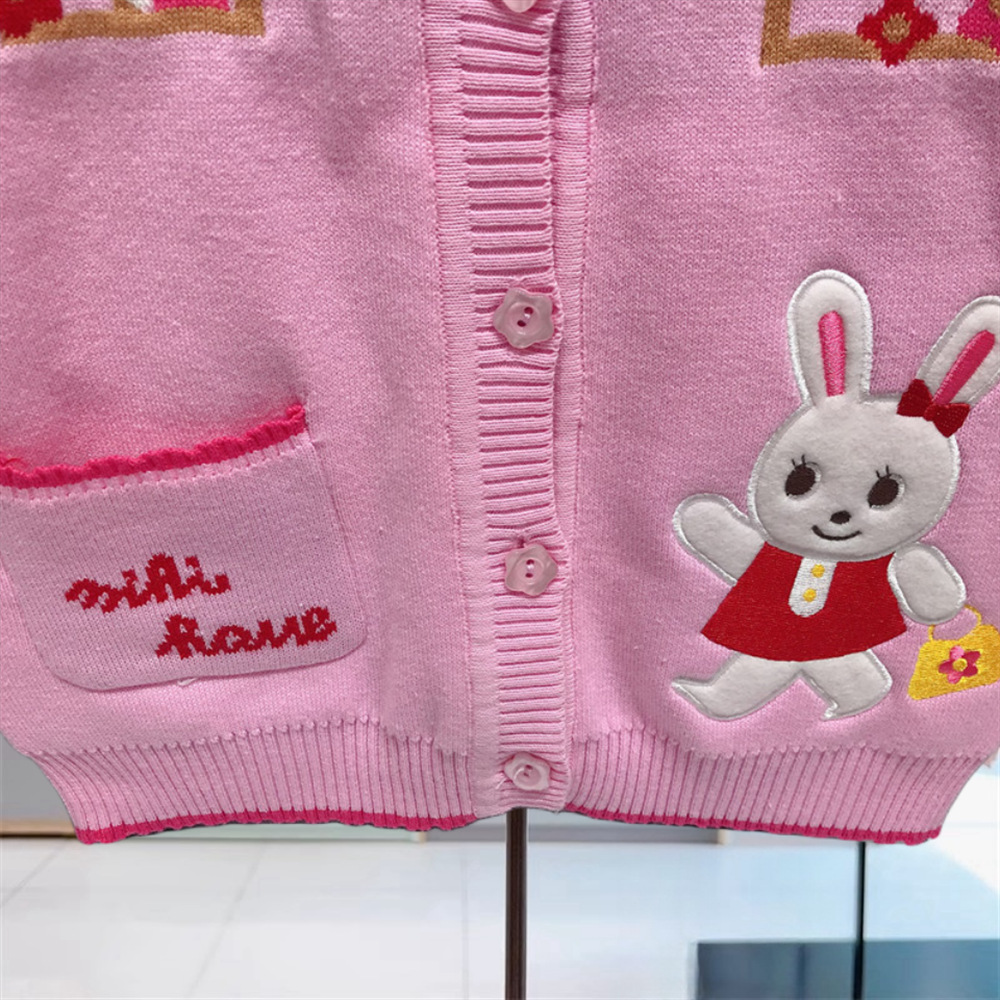 日系mikiclever童装招代理女童春款粉色公主风针织衫毛衣MR430702详情4