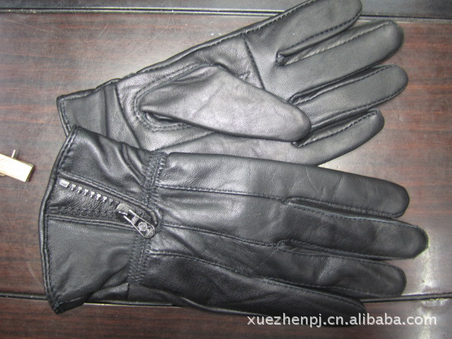 Cross-border genuine leather gloves for men, cyclists, students, Korean version, warm, fleece, thickened cotton, waterproof for driving and riding electric bikes pic 15