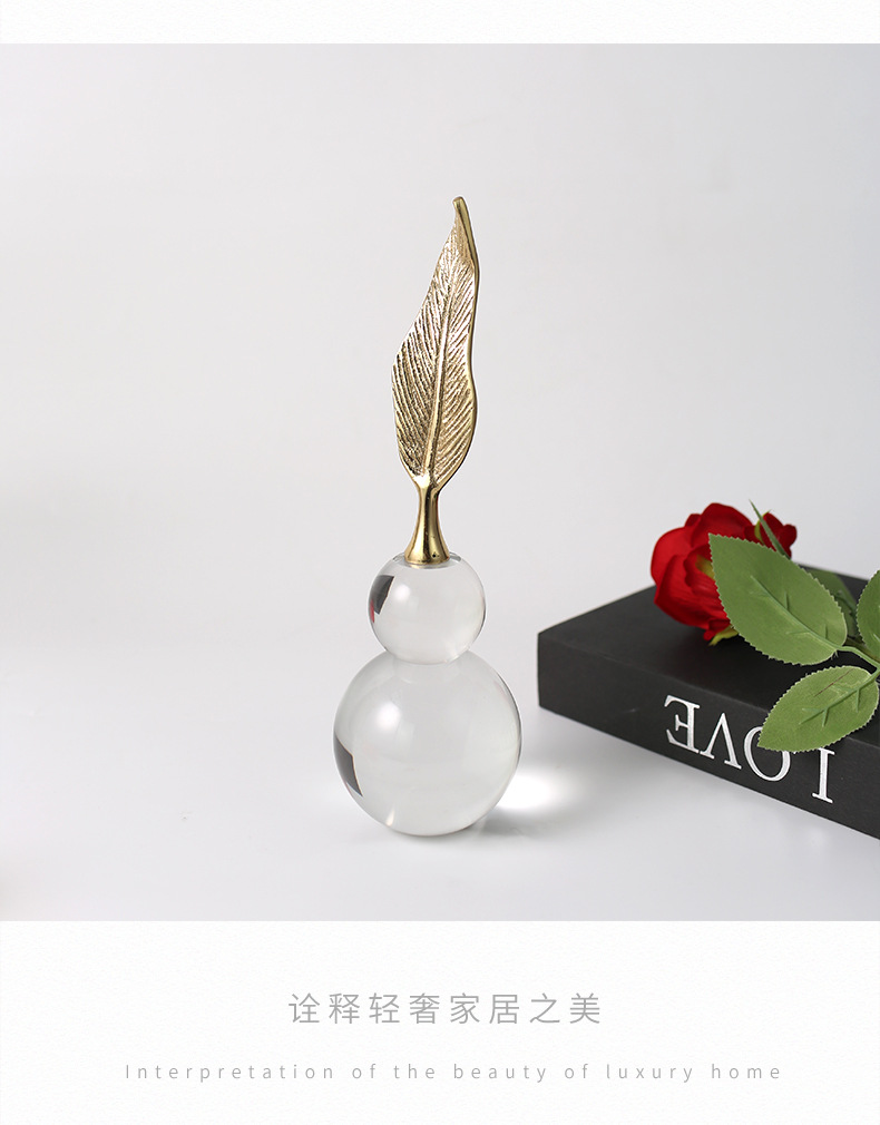 Creative crystal gourd ornaments, new Chinese-style living room, wine cabinet, study, office soft decoration and home decoration handicrafts, living room, wine cabinet, study, office opening gifts, home soft decoration ornaments pic 28