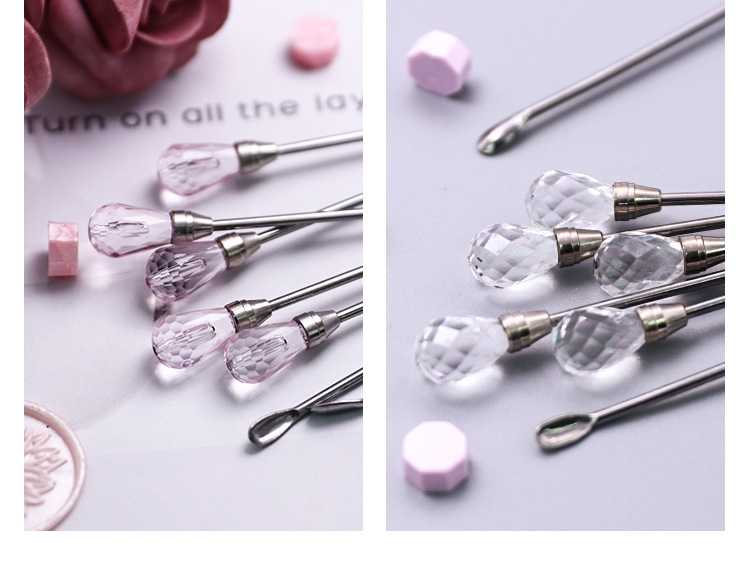 火漆搅拌棒熔蜡搅拌勺少女粉搅拌勺火漆熔蜡印章工具金属火漆勺详情7