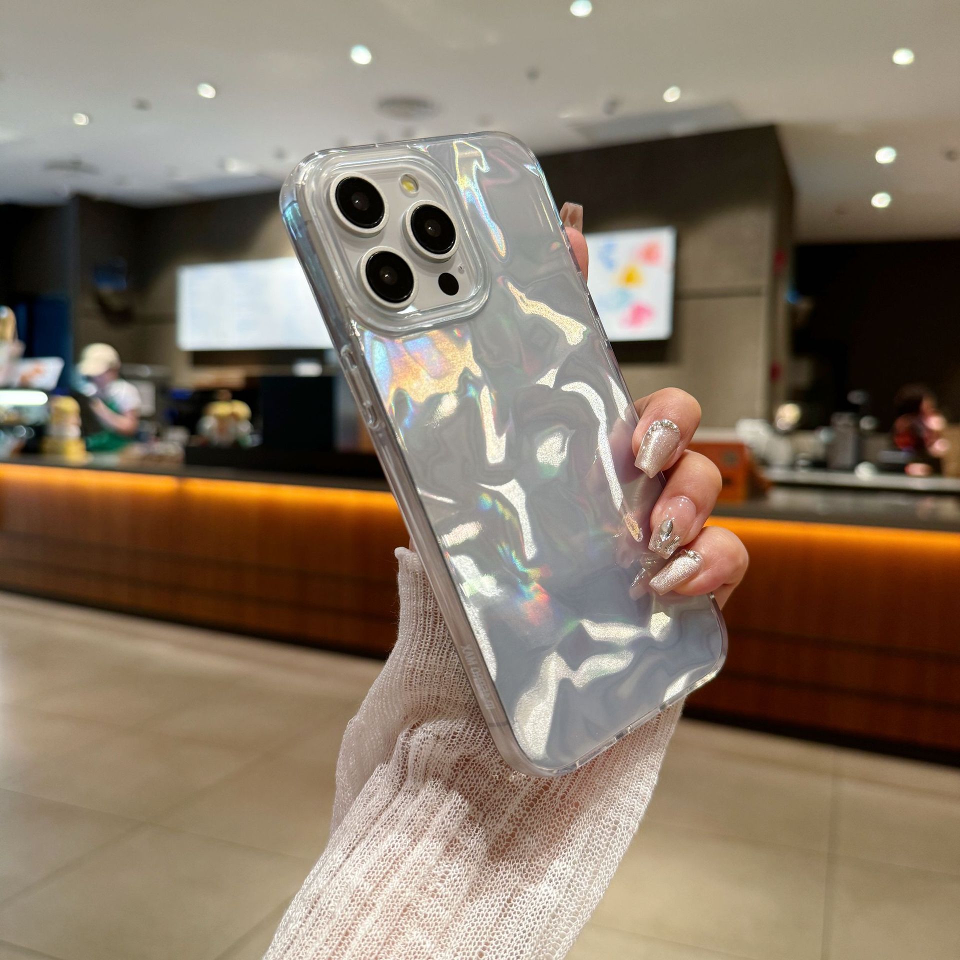 适用新款苹果15imd手机壳羽纱光面可彩绘iphone15防摔手机壳素材详情2
