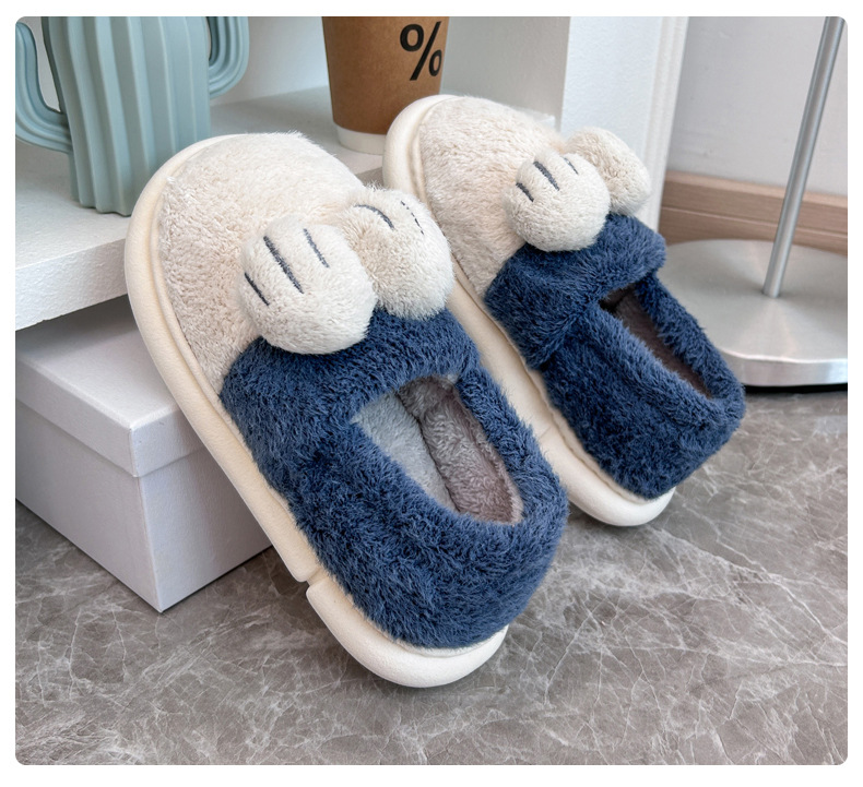 新款拖鞋儿童棉鞋冬季软底防滑家居宝宝男童女童保暖毛绒鞋子详情27