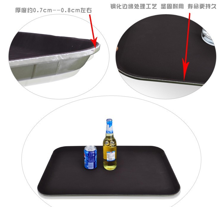 The manufacturer wholesals circular fiberglass tempered anti-slip trays for fast food trays used in KTVS, restaurants and hotels pic 13