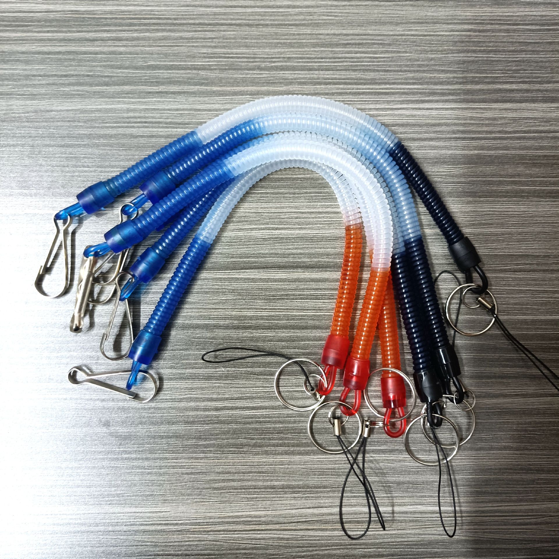 Spring rope plastic spring keychain, anti-loss spring rope keychain pendant wholesale pic 1