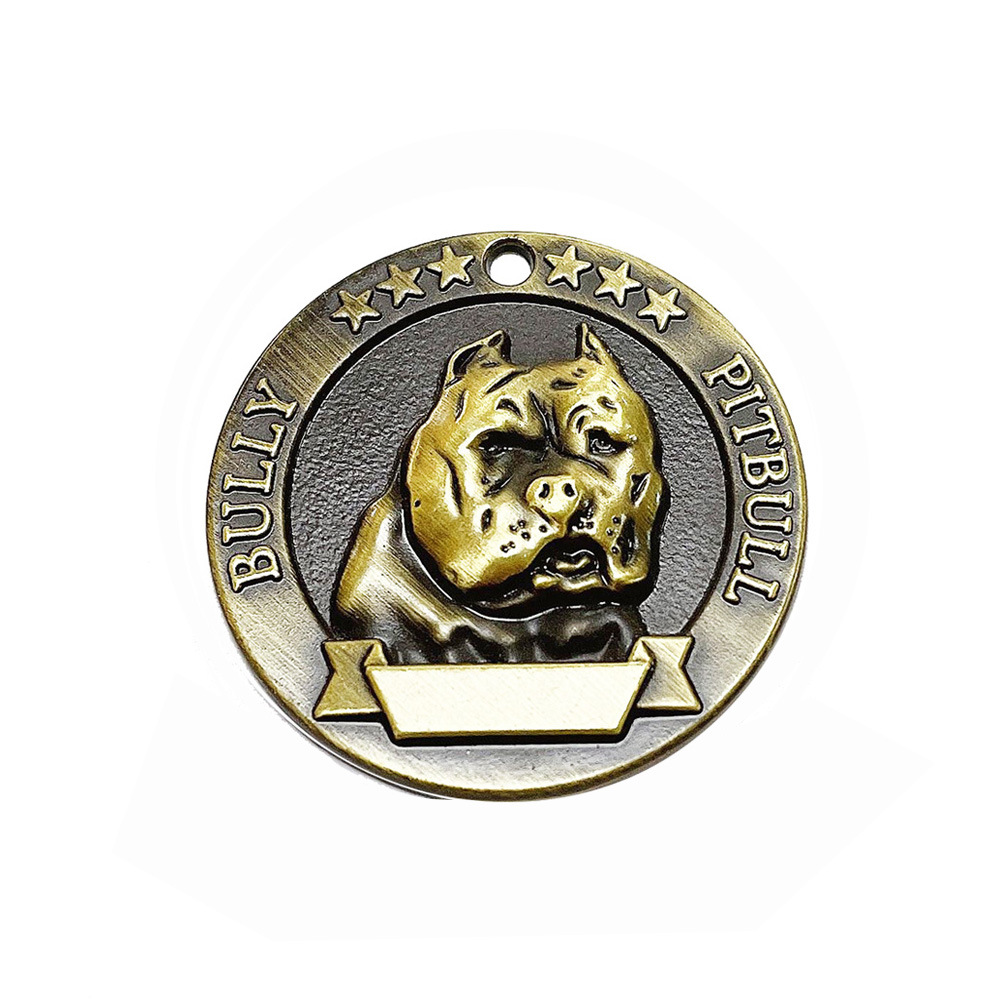 ins风简约设计脚掌印不锈钢狗牌饰品宠物项圈挂件激光身份刻字牌详情4