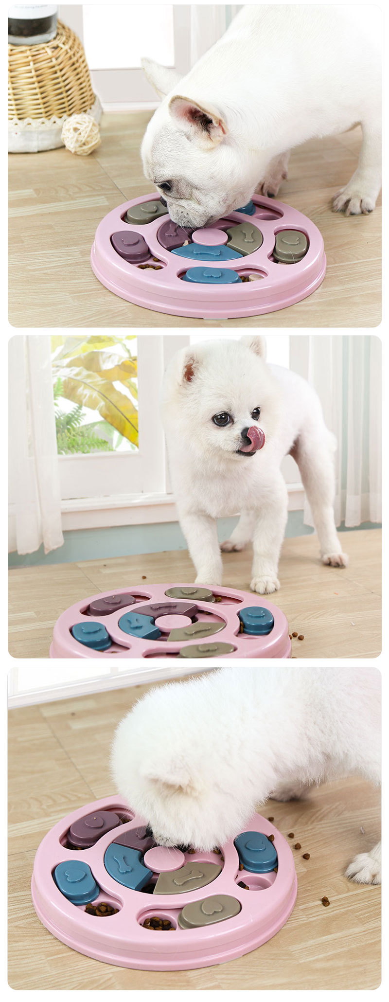Clearance pet boredom toys, dog intelligence food search snacks, slow food missed food bowls and plates, slow food basins, cat anti-choking bowls pic 9
