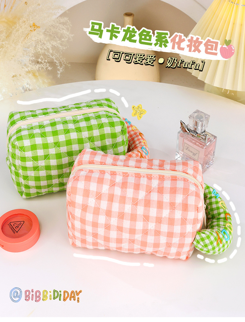 马卡龙色化妆包便携高颜值洗漱包大容量收纳包可爱ins化妆收纳袋详情2