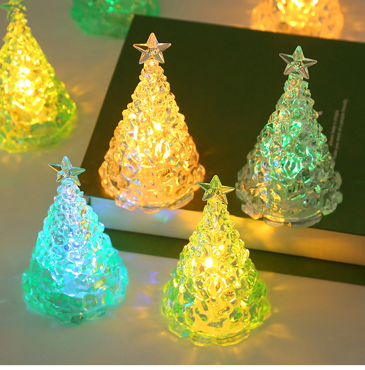 Cross-border Christmas decorations, Christmas trees, Christmas Eve gifts, led candle lights, table ornaments, crystal night lights pic 4