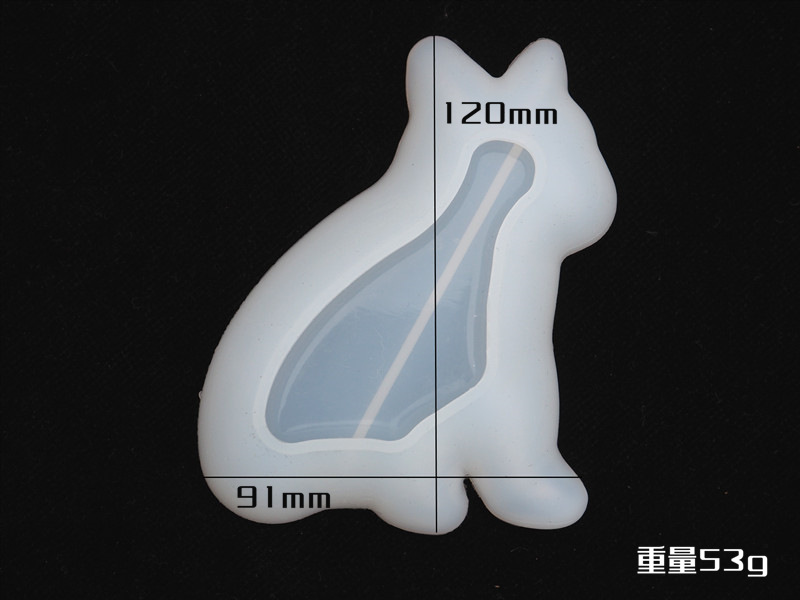 diy crystal resin mirror surface 3d stereoscopic method Bulldog dog plate plate storage box Silicone mold pic 5