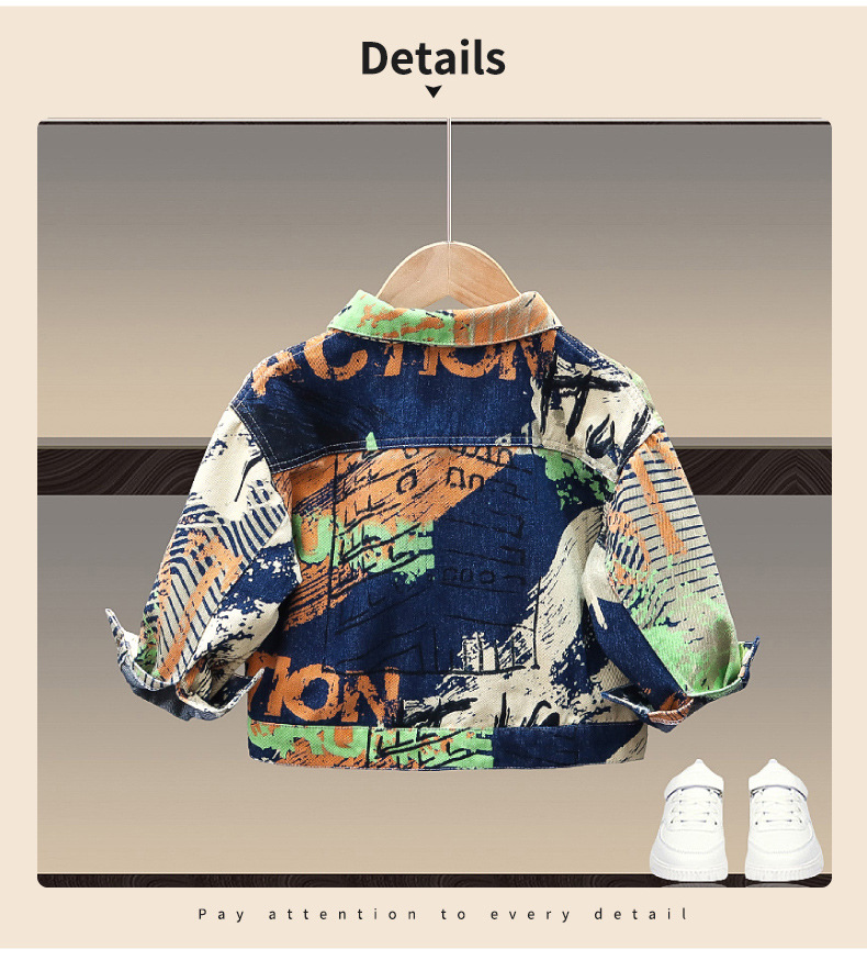 童装男童春装外套2023新款儿童春季中小童休闲牛仔上衣男孩春秋款详情3