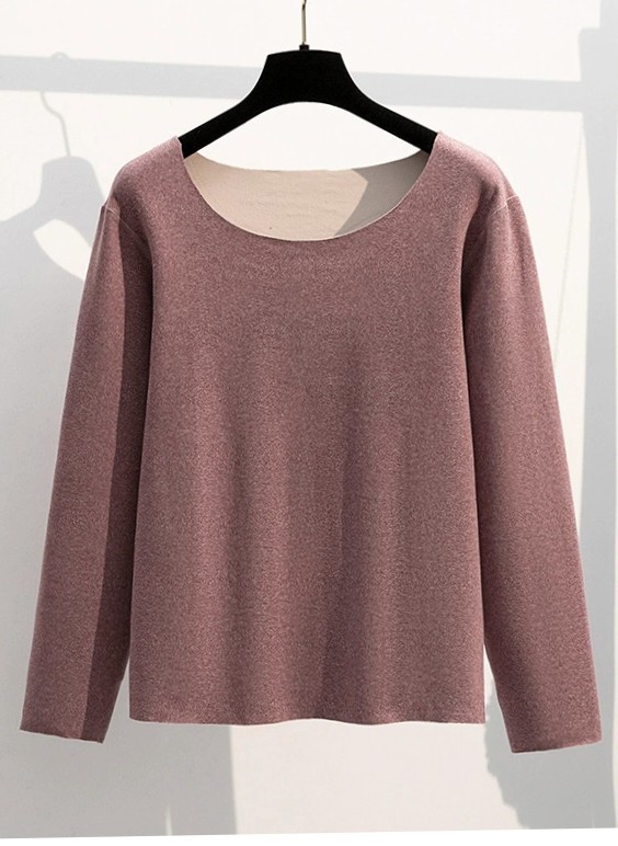 秋冬新款加厚AB双面磨毛棉秋衣秋裤德绒保暖内衣圆领套装批发详情3