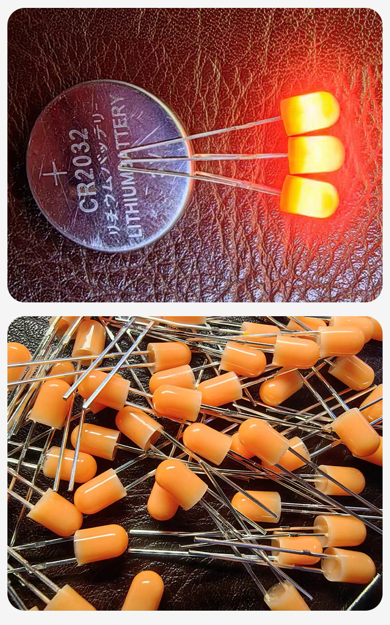 F4 Infinite Orange light 360 led lamp bead replaces neon bulb round head foggy led lamp 4mm short pin infinite led lamp bead pic 15