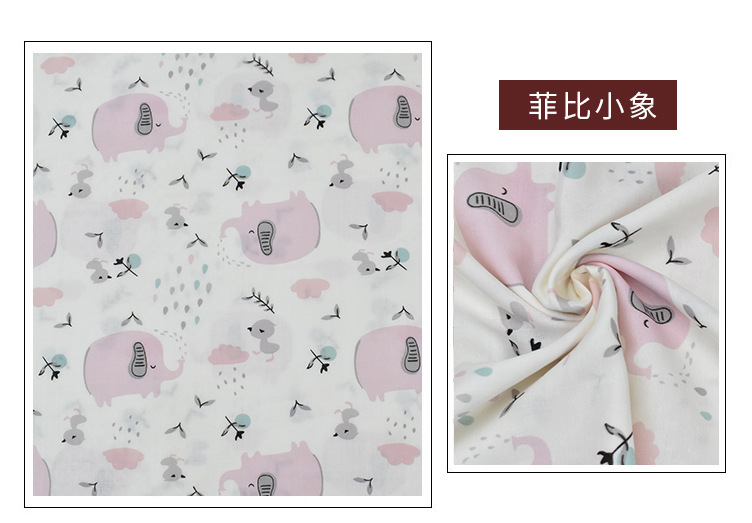 Combed bamboo cotton double-layer printed gauze baby Class a home wear bamboo cotton gauze fabric bamboo fiber gauze pic 14