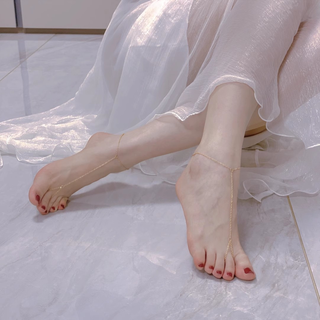 超仙纯欲风金属链条脚链足饰女高级感性感足链气质简约脚环脚背链详情6