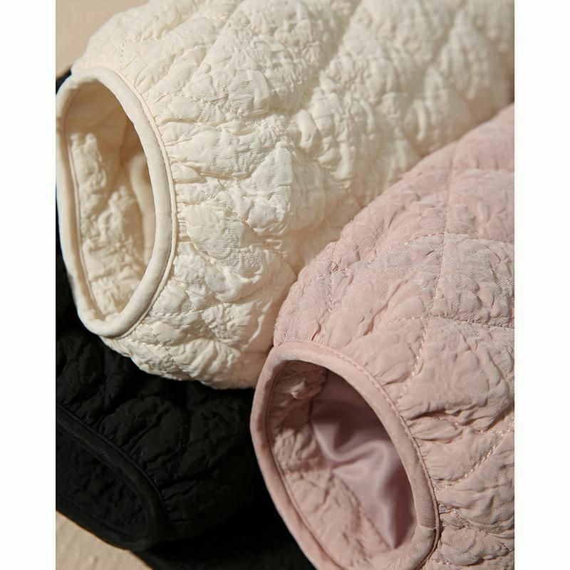 设计感菱形棉衣女V领轻薄好叠穿小香风棉服外套2022秋冬款详情11