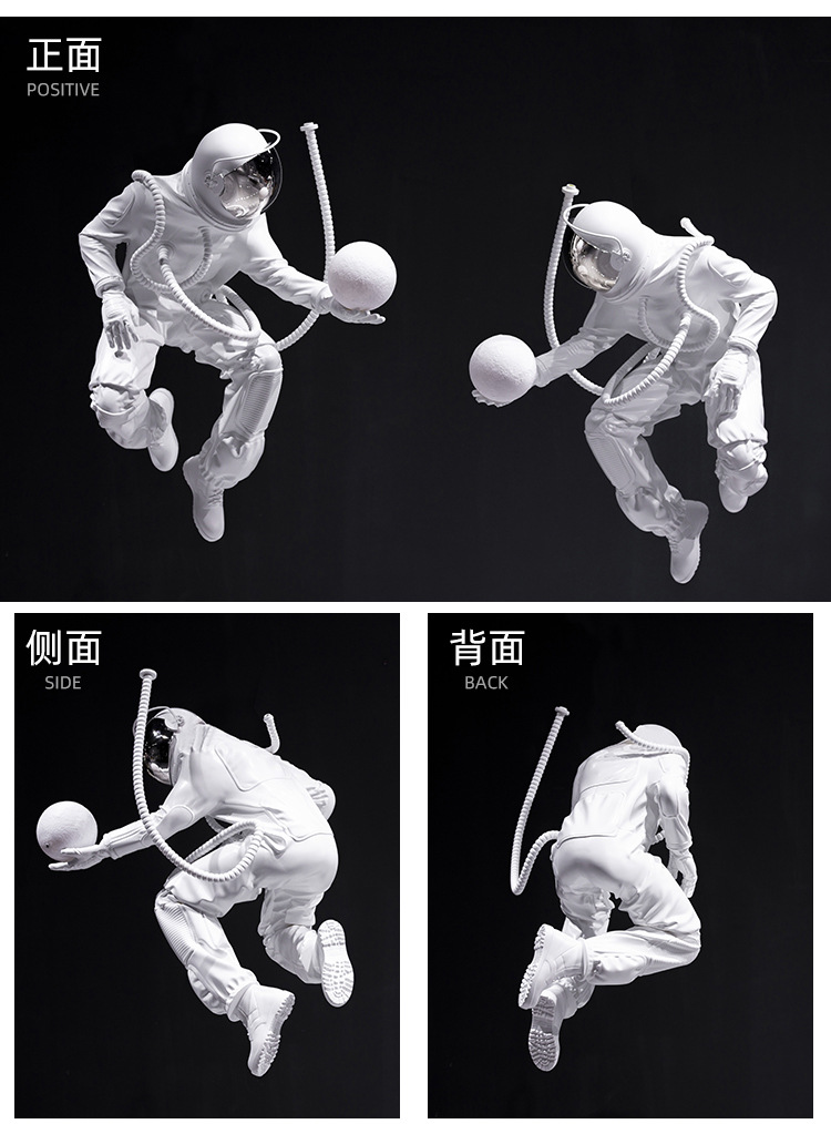 Astronaut astronaut large bar sculpture fiberglass decorative items hotel creative sales office floor-standing welcome decoration pic 11