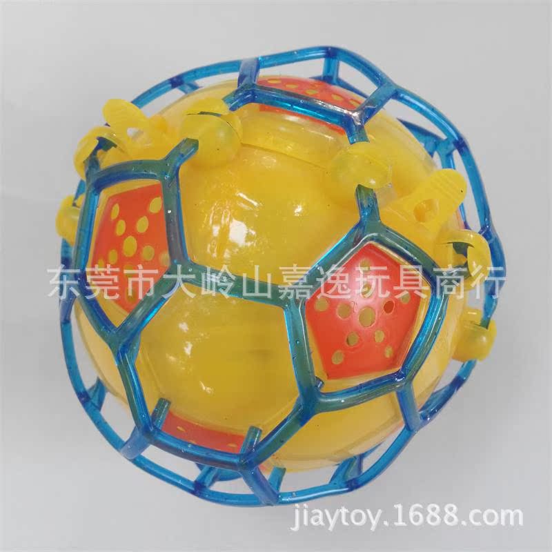 足球跳舞 闪光跳跳 发光音乐七彩蹦蹦球儿童创意玩具批发详情4