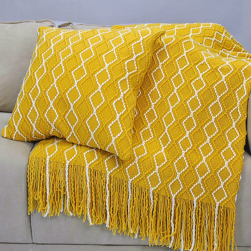 Bed cover, knitted blanket, tassel, sofa cover blanket, bed end blanket, nap blanket, air conditioning blanket, cover blanket, lap blanket, leisure blanket pic 3