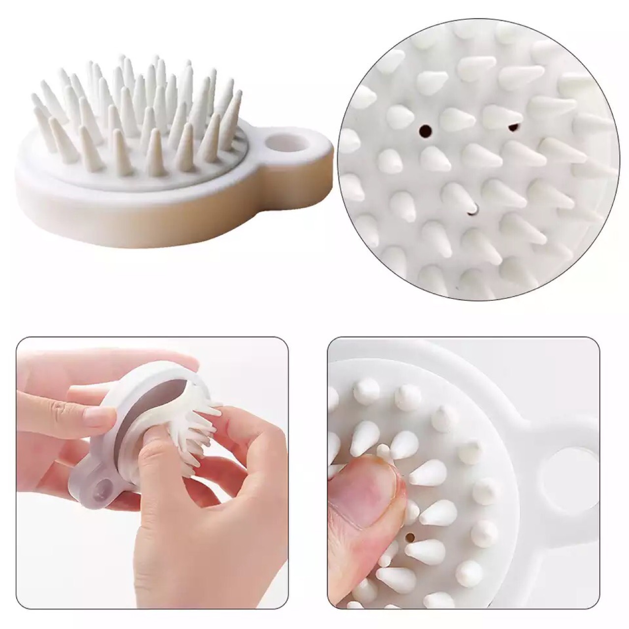 Japanese-style scalp massage and shampoo comb, cleaning massage scalp shampoo comb, soft-toothed shampoo brush, massage shampoo brush, exclusively for foreign trade pic 2