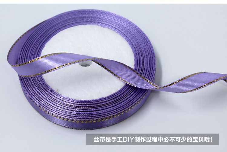 1 cm gold-edge ribbon, 3 fen in multiple colors to choose from. Available in stock for gift packaging, head accessories, clothing accessories, etc pic 9