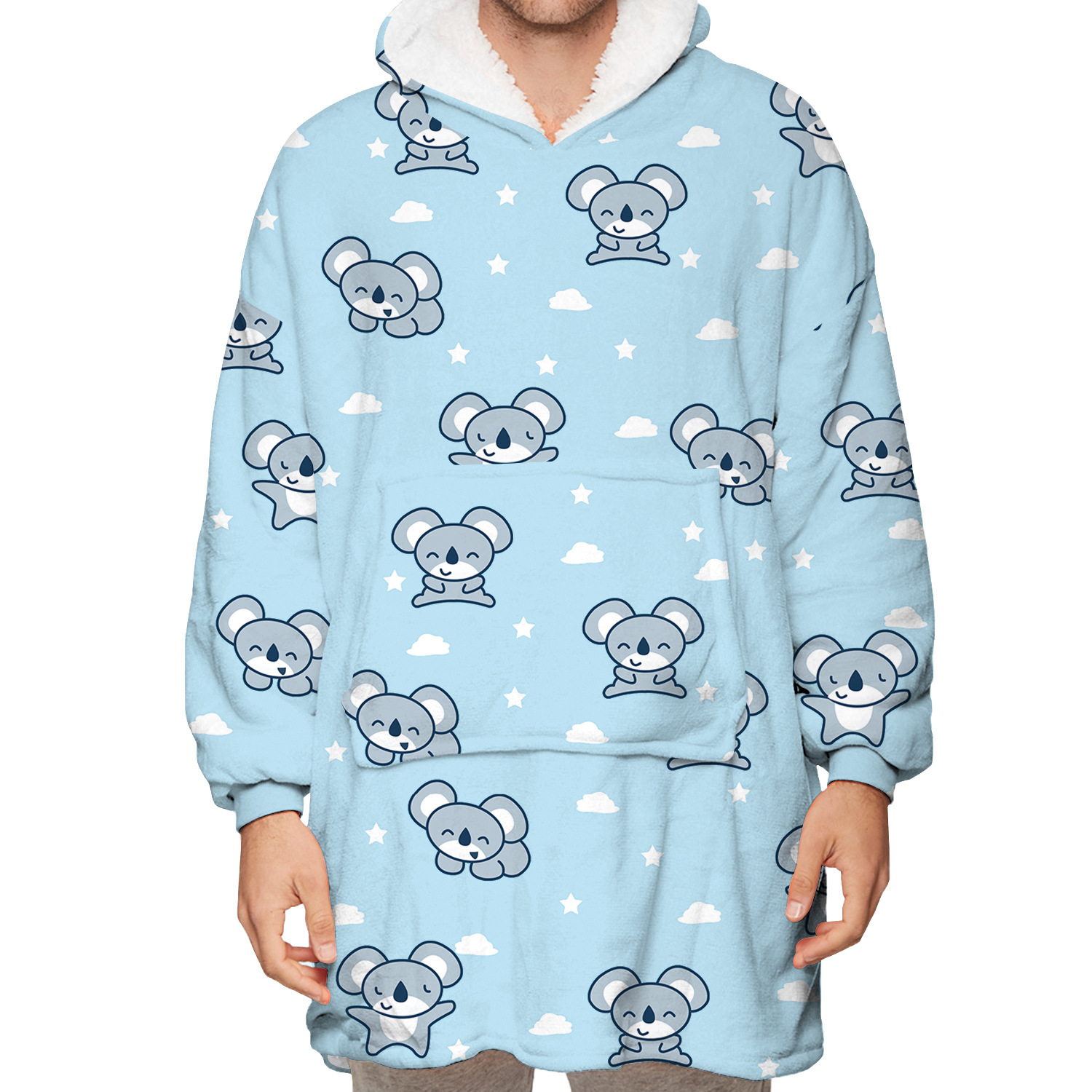 Europa y Estados Unidos comercio exterior ropa de hogar impresión digital 3D otoño invierno navidad caliente flock algodón una pieza padre hijo pijama sudadera pic 21