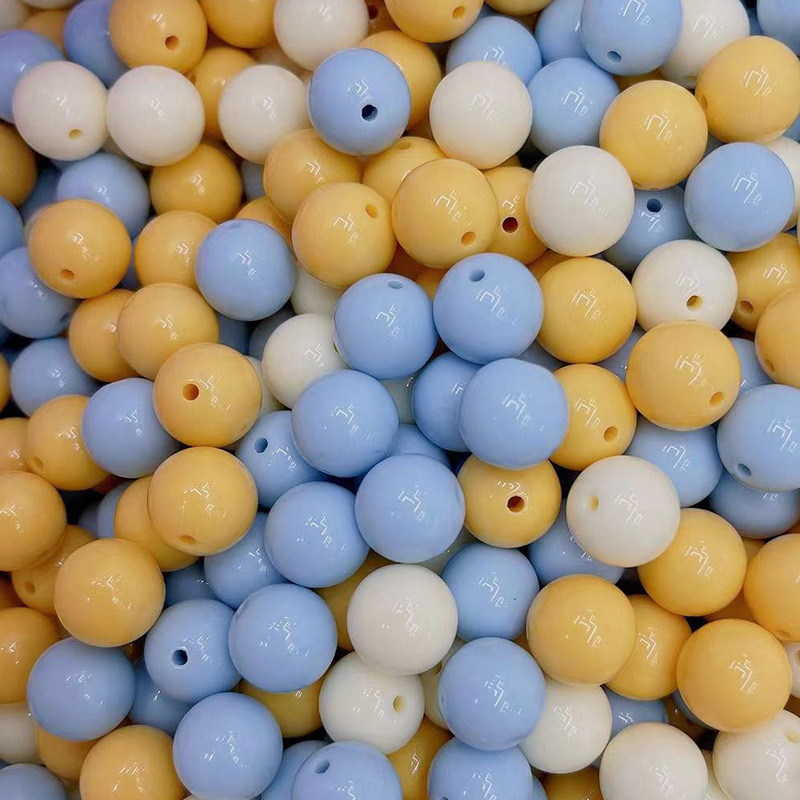 Factory direct sales of Korean-style acrylic candies, colored transparent round beads, loose beads, mobile phone lanyards, hair accessories, DIY accessories pic 18