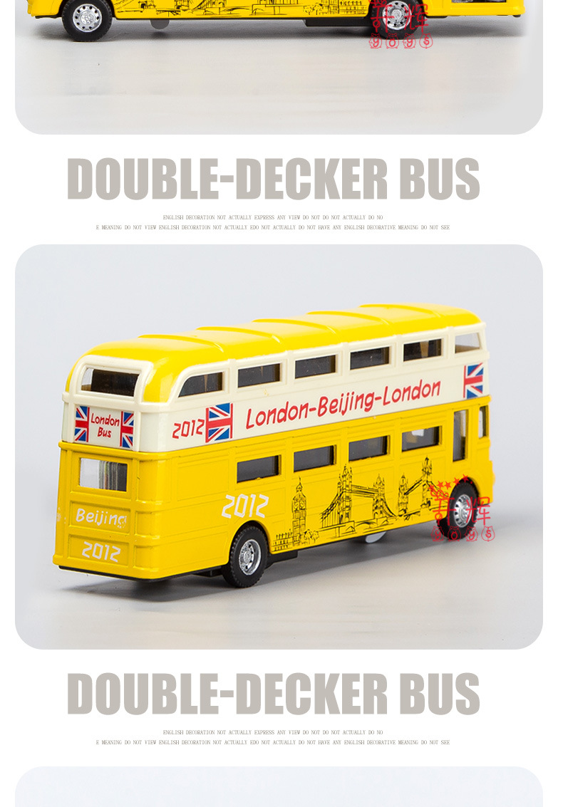 1:70 modelos de autobús de dos pisos de aleación juguetes para niños pants modelos retro coches autobuses niños juguetes modelos pic 7