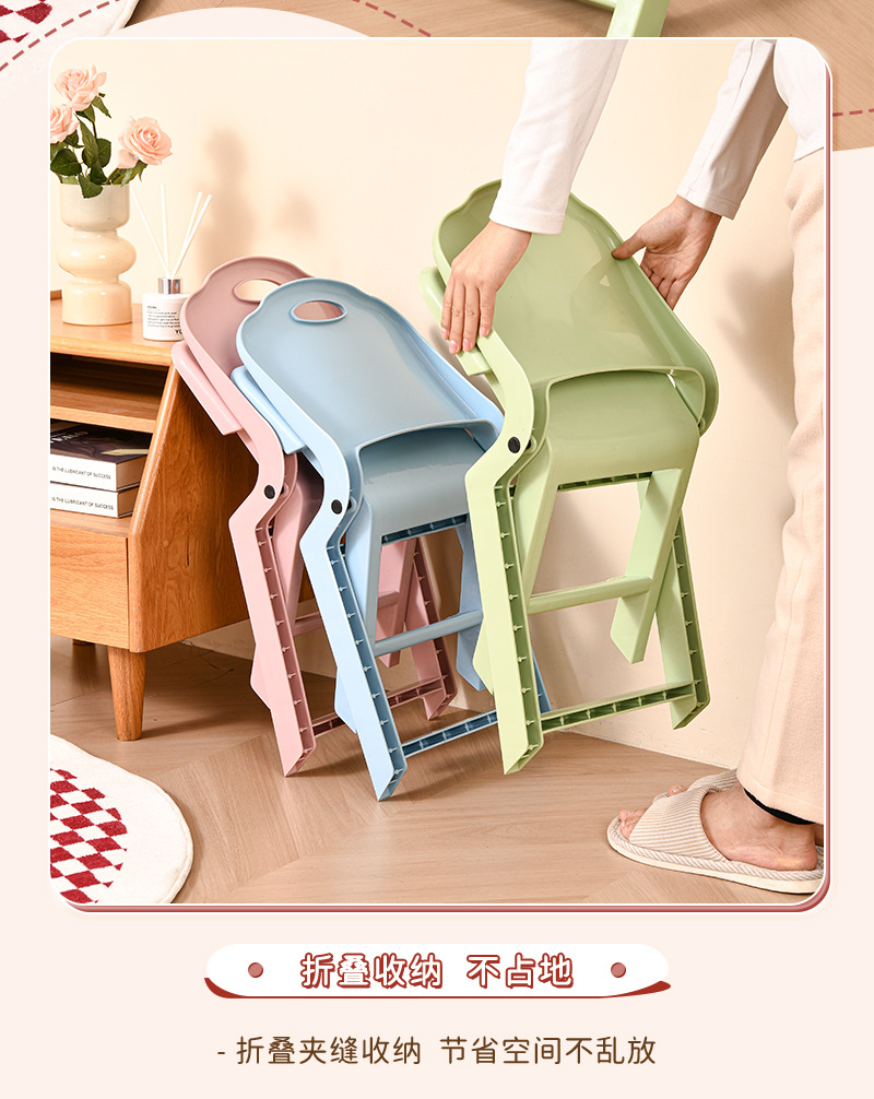 塑料小凳子加厚简约家用新中式儿童幼儿园靠背椅学习餐椅矮凳批发详情7