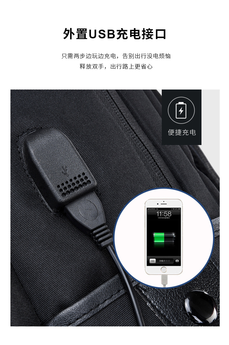 Customized large-capacity computer business backpacks with logo printing, corporate gifts, customer souvenirs, and employee benefits pic 9