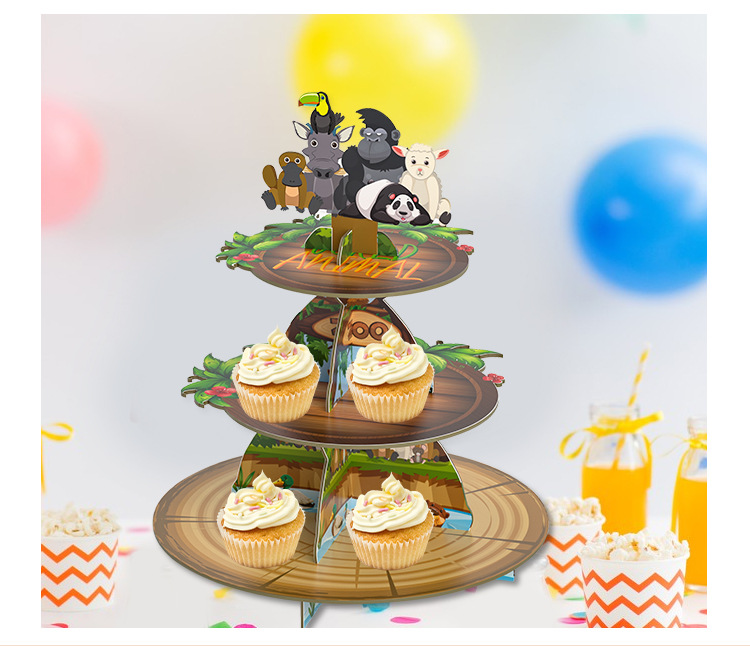 Paper creative multi-layer paper cake rack, foldable disc, disposable baking rack, party decoration pic 9