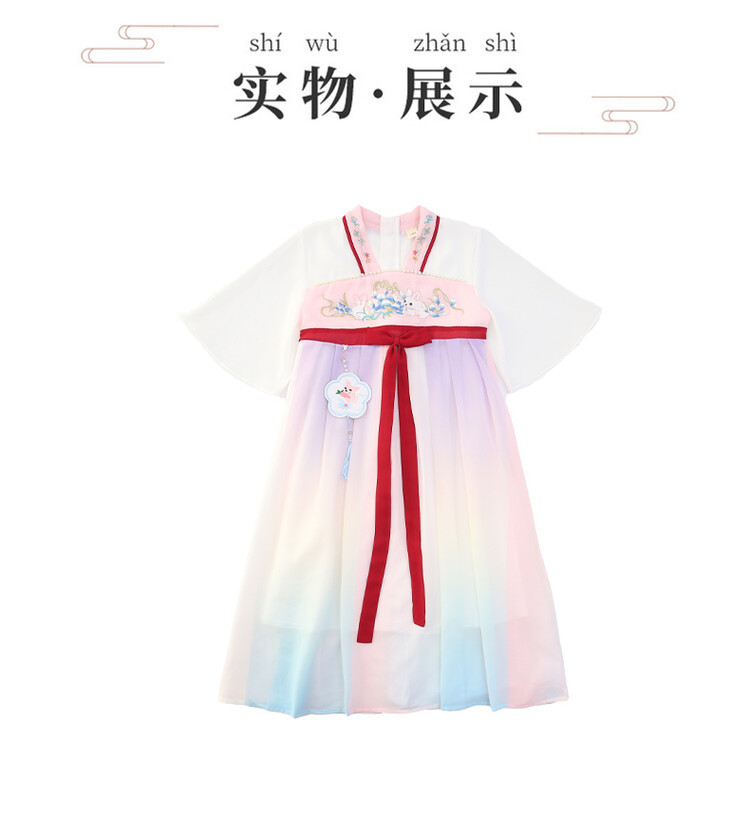 汉服女童春薄款中国风襦裙连衣裙古装超仙春季小女孩儿童唐装批发详情41