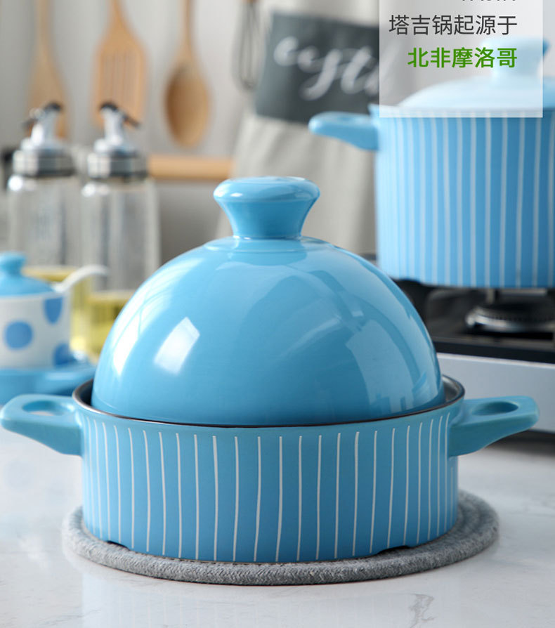 Factory direct sales ceramic clay pot open flame high-temperature resistant ceramic tagine pot home soup 煲仔饭 clay pot soup pot pic 8