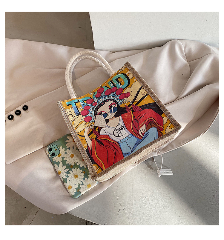 国潮少女帆布包女ins风单肩包风2020新款潮民族风复古麻布手提袋详情19