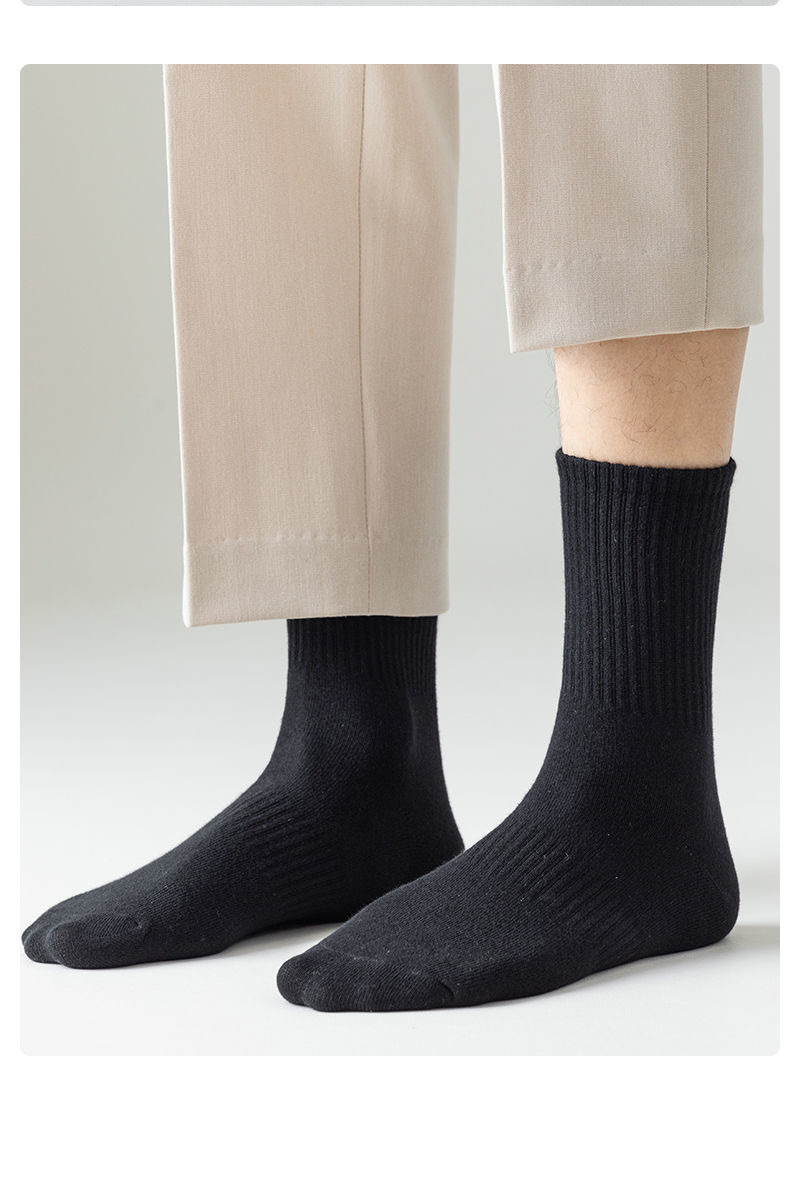 白色袜子男夏季女士中筒袜 纯色船袜运动束腰篮球袜 纯棉男袜批发详情21