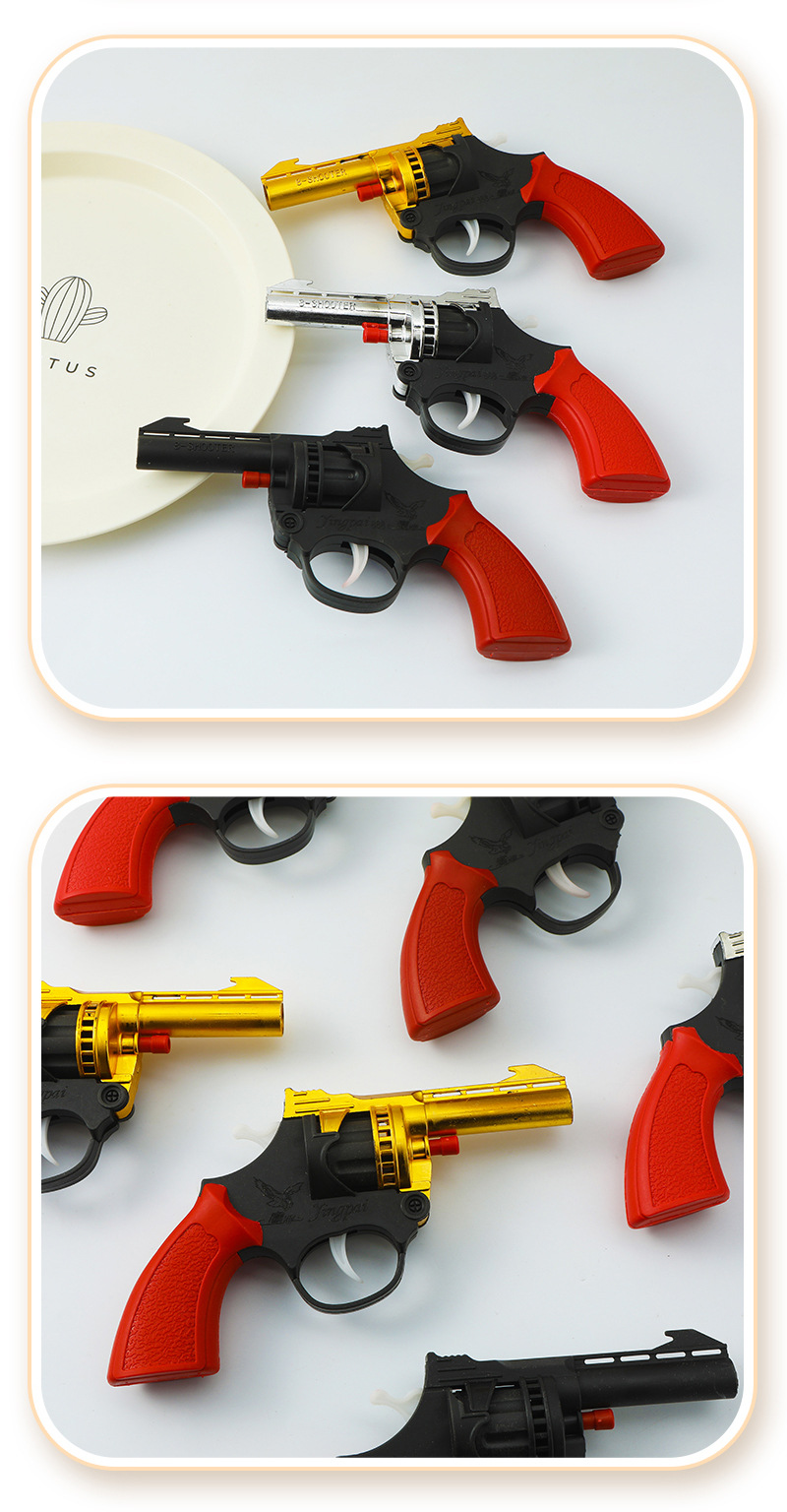 电镀金银砸炮枪响纸炮枪左轮模型80怀旧小时候玩具火子枪详情9