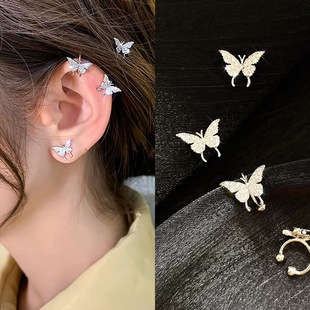 Zircon leaf earrings, long and elegant, versatile earrings S925, exquisite earrings design sense, beautiful stud earrings for women B460 pic 6
