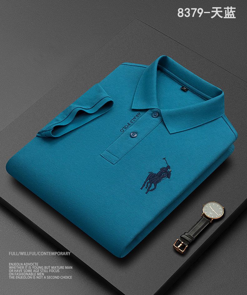 2024年时尚都市夏季短袖男士t恤基础大众型薄款翻领polo衫详情20