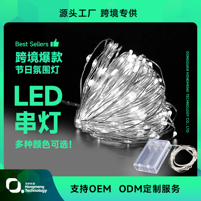 铜线灯彩发光led灯串纽扣电池盒灯鲜花蛋糕装饰灯礼盒小彩灯批发详情7