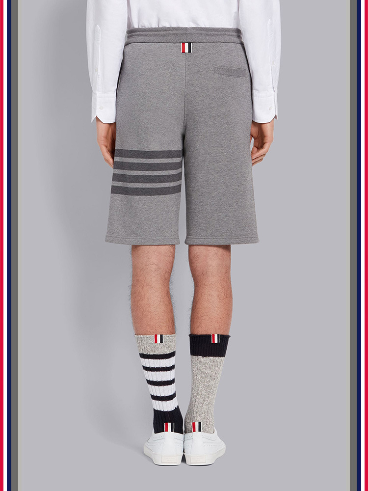 TB teñido teñido cuatro barras rayas moda hombre verano moda pantalones de algodón moda marca pantalones medios pantalones deportivos pantalones casuales hombres pic 32