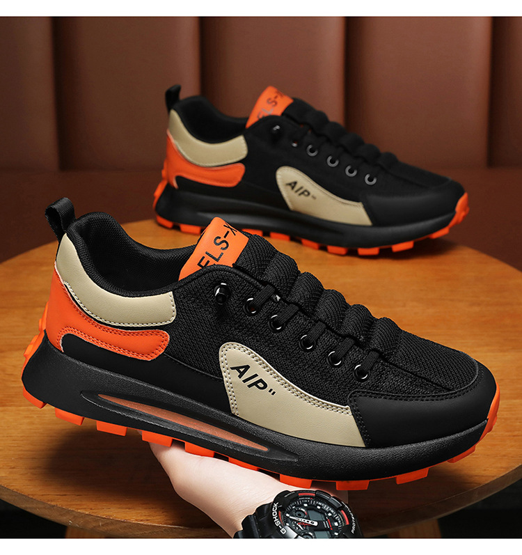 直播爆款男鞋2024新款男士休闲百搭透气网面潮鞋防滑跑步鞋子男详情19