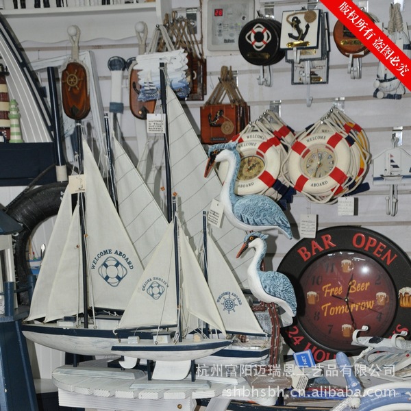 渔网帆船 地中海 家居饰品 船模 创意家居摆件 单帆船 MA04326详情47