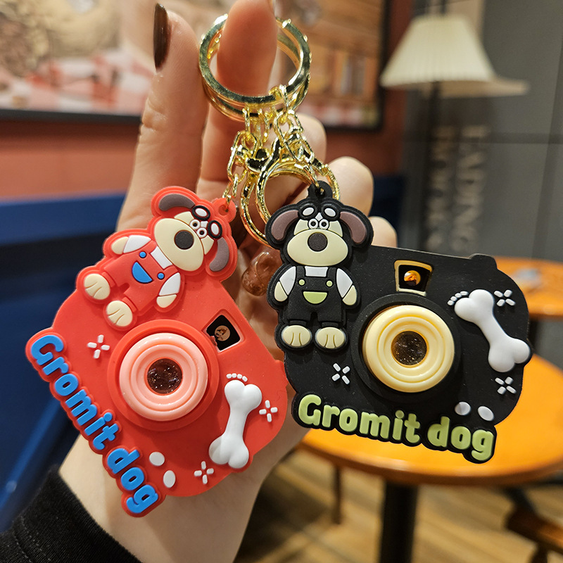 卡通眼镜牛仔裤狗狗投影相机钥匙扣汽车包包钥匙链挂件网红小礼品详情8